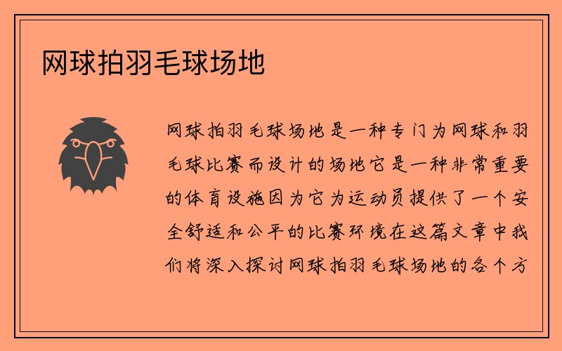 网球拍羽毛球场地